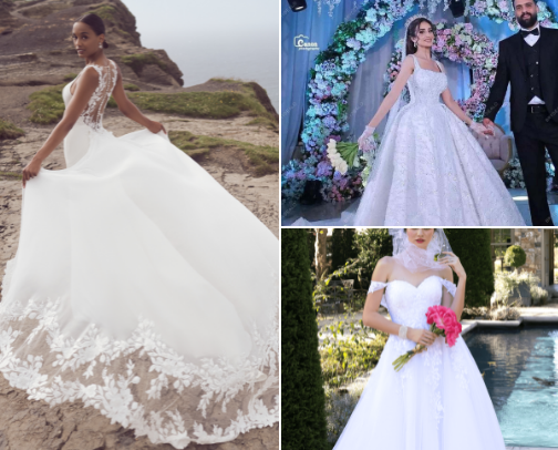 Taylor's Dream Wedding Dresses & Bridal Details cover photo collage