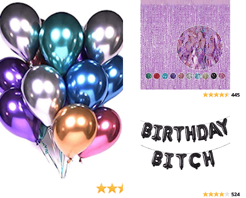 Euphoria themed party items cover photo collage