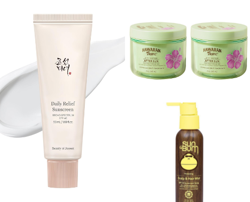 summer skincare essentials cover photo collage