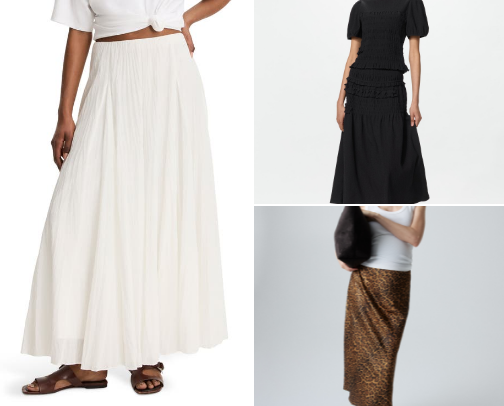 Skirt recommendations! Stylish long, short (mini), and medium length skirt! cover photo collage