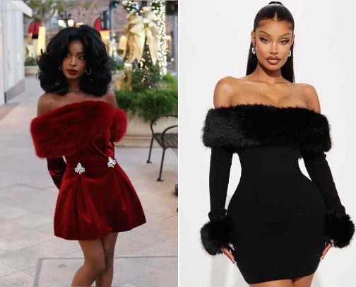 Top elegant Christmas dresses cover photo collage