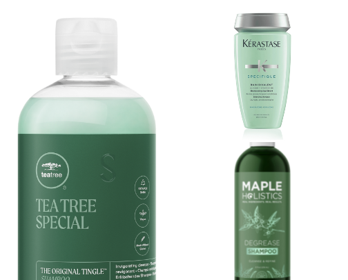 Oily hair care cover photo collage