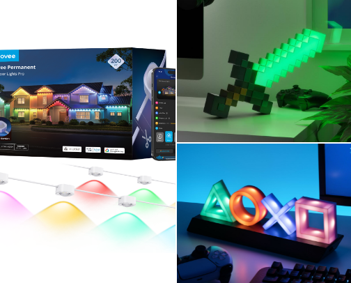 Gaming Room Lights cover photo collage
