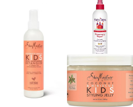 Kids hair, skin etc. products cover photo collage