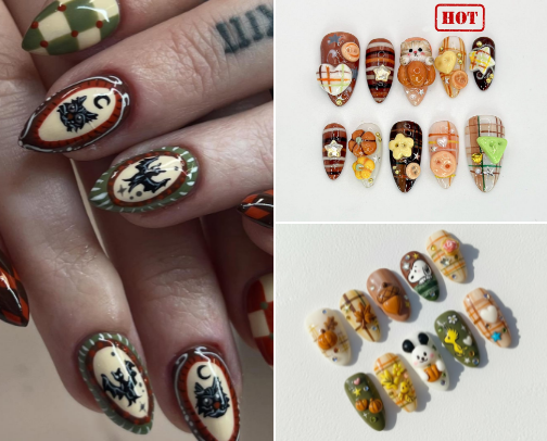 2025 fall nails cover photo collage