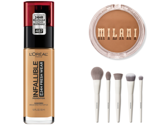 drugstore makeup routine cover photo collage