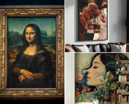 🎨✨ Masterpiece Wall Art Collection: Famous Paintings & Aesthetic Decor Prints cover photo collage