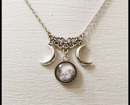 Moon necklaces cover photo collage