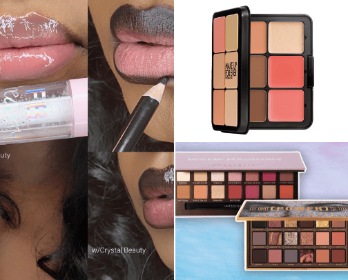Make up and accessories cover photo collage
