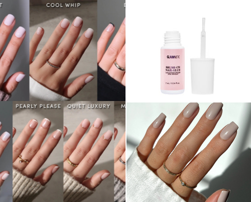 Press on nails cover photo collage