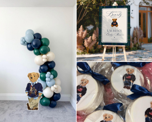 Preppy Bear Ralph Lauren Party Ideas cover photo collage