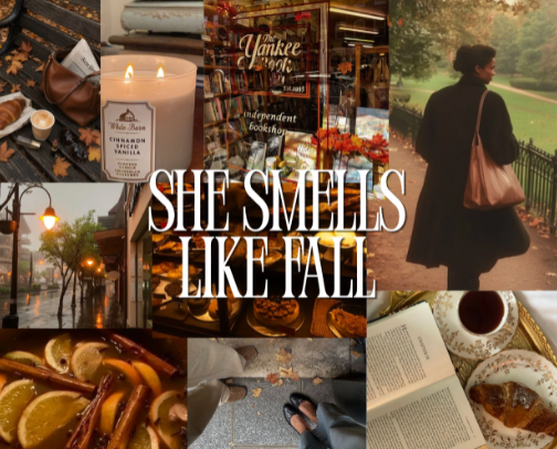 pov: she wants to smell like Fall cover photo collage