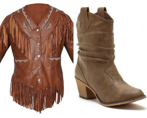 Western Boho Chic: The Ultimate Brown Suede Fringe Jacket Guide cover photo collage