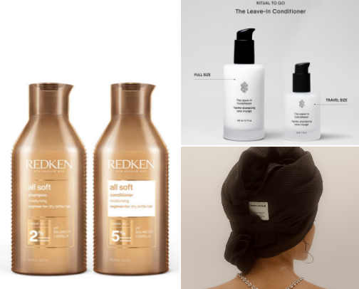 Luxury hair care cover photo collage