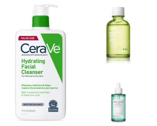 Acne prone morning routine cover photo collage