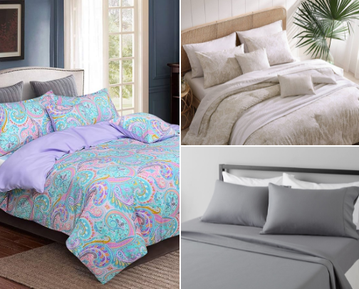 Bedding: Mode on cover photo collage