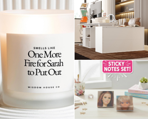 Office Desk Accessories for Women: Cute + Funny Work Finds cover photo collage