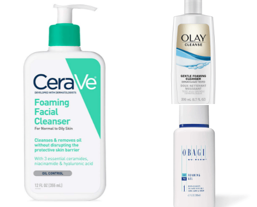 Top 5 face cleansers i've tried | some are under 6$ 🤭 cover photo collage