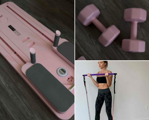 Intense At Home Pilates Workout Guide cover photo collage