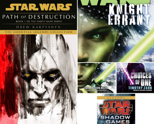 Star Wars Novel Recs cover photo collage