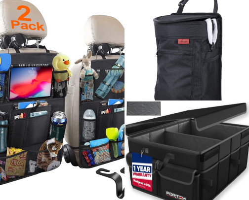 Car organization for back to school chaos cover photo collage