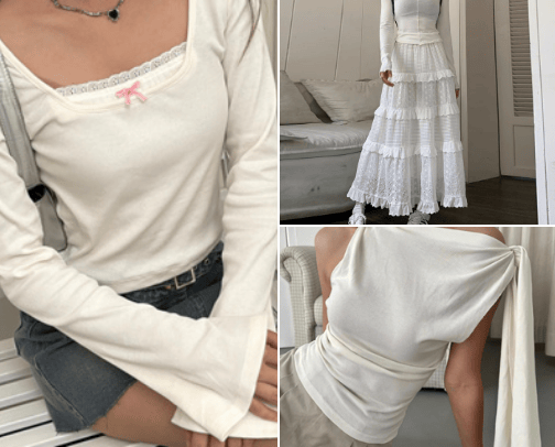 White Outfit you must have 🤍🦢🫙💨 cover photo collage