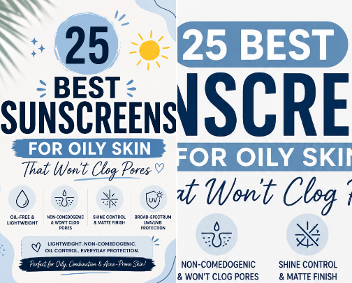 Best Sunscreens for Oily Skin ☀️ cover photo collage