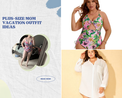 Plus-Size Mom Vacation Outfits for Florida (Comfortable + Cute Travel Clothes) cover photo collage