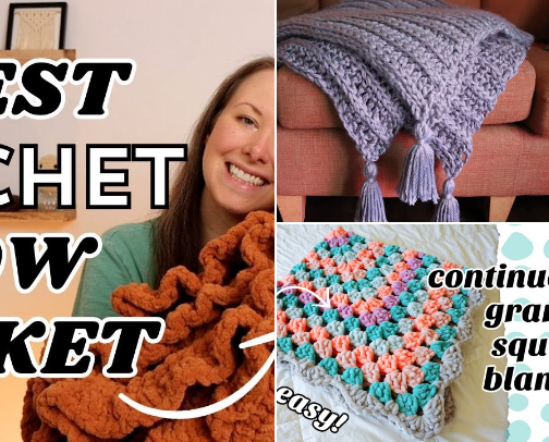 Quick and Fun (and Free!) Crochet Blanket Patterns! cover photo collage