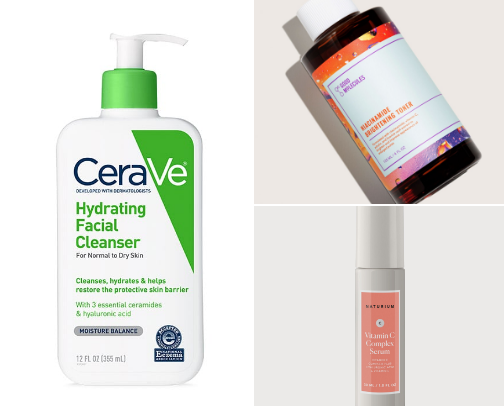 ☀️morning skin care routine☀️ cover photo collage