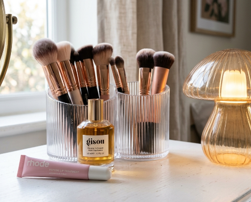The Soft-Glam Vanity: Aesthetic Beauty & Bedroom Upgrades Worth the Hype cover photo collage