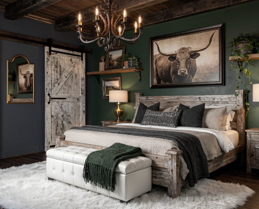 🌙 Moody Rustic Bedroom Finds cover photo collage
