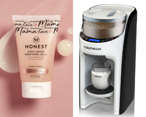Giving birth - hospital bag essentials + postpartum care cover photo collage