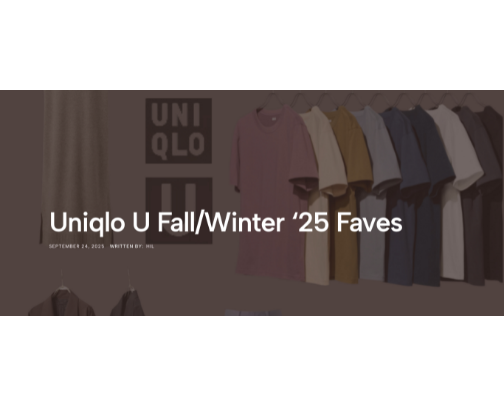 Uniqlo U Pre-Order Faves cover photo collage