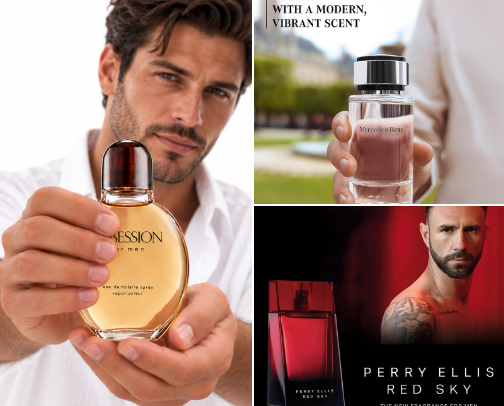 Amazon, fragrances, for males, to wear daytime, that are light and airy. cover photo collage