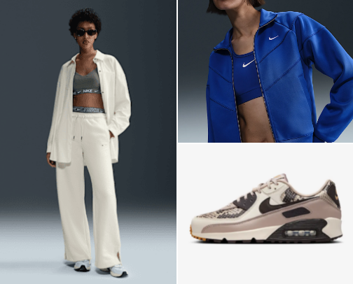 Nike ComfortFlow- for woman who seek a balance bewteen function and fashion!✨ cover photo collage