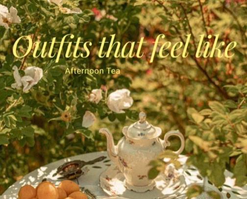 Outfit inspiration for afternoon tea in a secret garden cover photo collage