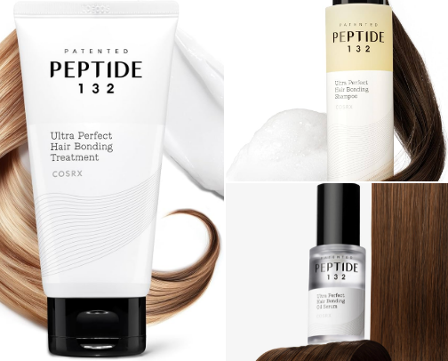 COSRX PEPTIDE 132 HAIRCARE LINE🤍🖤 cover photo collage