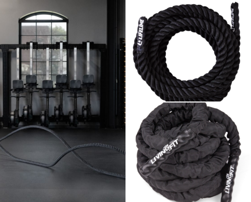 Battle Ropes and Anchors for Home and Garage Gyms cover photo collage