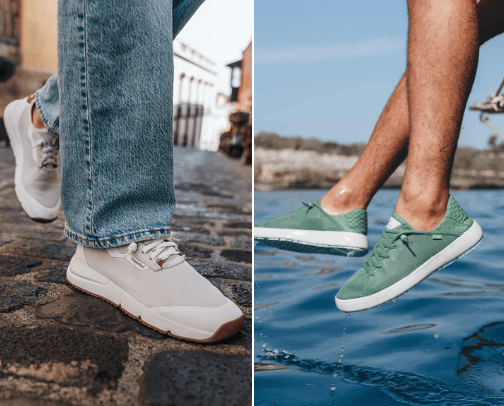 Travel shoes cover photo collage