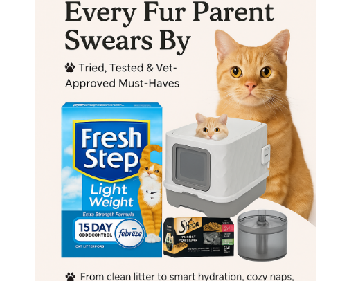 My top 10 Paw-some Must-Have Cat Essentials I Swear By cover photo collage