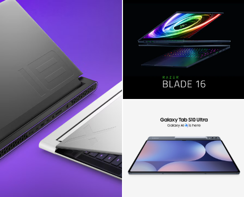 Laptops at Tablets cover photo collage