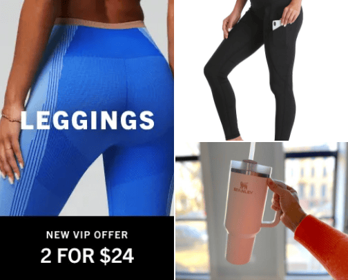 Activewear and Accessories cover photo collage