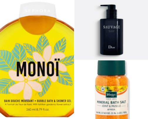 •Body things - Shower gel, oils, bra pads, boob tape etc..• ✨️🧼 cover photo collage