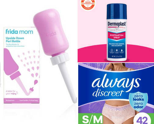 Vaginal Delivery Postpartum Must-Haves cover photo collage