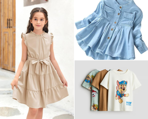 Clothing for kids cover photo collage