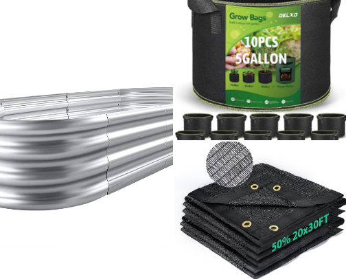 Backyard Gardening Setup & Tools (Florida Zone 9) cover photo collage