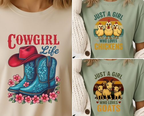 Farm Fresh: Cute Tees with Country Charm cover photo collage