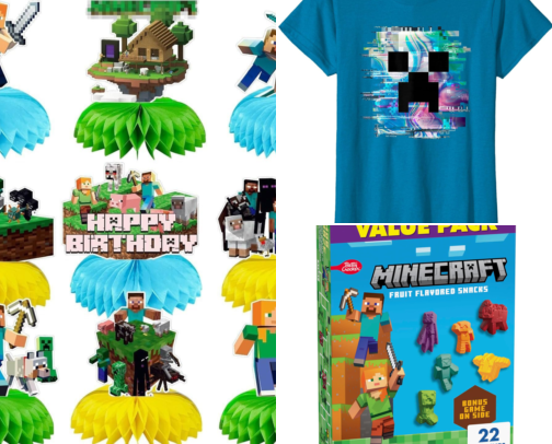 Minecraft Birthday cover photo collage