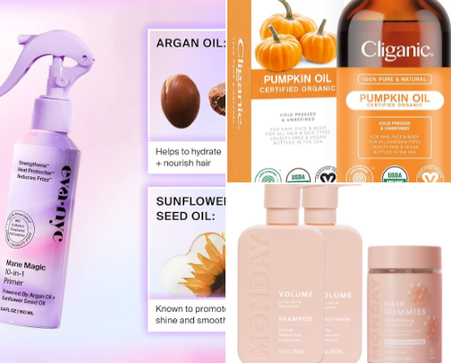 The hair care that I use. cover photo collage